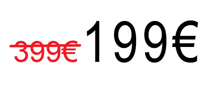 Precio de 399 a 199€
